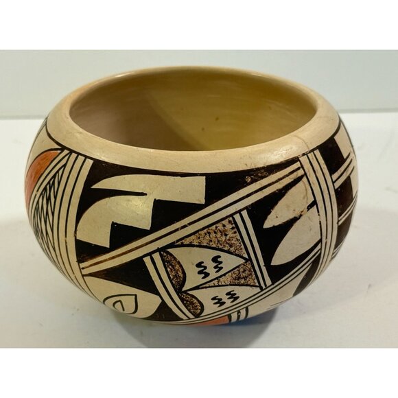 Vintage Ivora Kaye Hopi Pottery Bowl Signed Native American Art READ - Picture 4 of 14